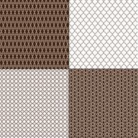 brown Moroccan geometric patterns vector