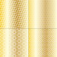 white and metallic gold Moroccan patterns vector