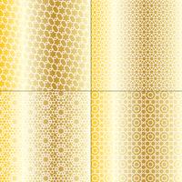 white and metallic gold Moroccan patterns vector