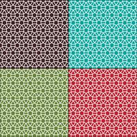 interlocking circles seamless geometric patterns vector