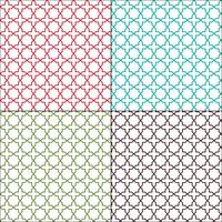 Moroccan seamless tile patterns vector