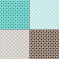 turquoise blue and brown Moroccan geometric patterns vector