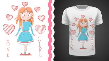 Little princess - idea for print t-shirt vector