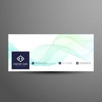 Abstract wavy facebook timeline banner template vector