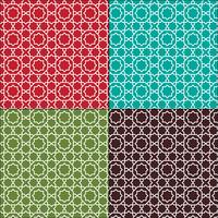 ornate Moroccan seamless tile patterns vector