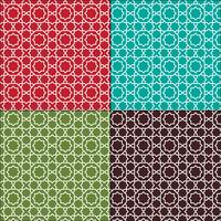 ornate Moroccan seamless tile patterns vector