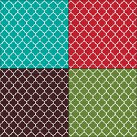 Moroccan arabesque seamless tile patterns vector
