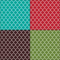 Moroccan arabesque seamless tile patterns vector