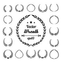 Wreath collection vector illustration on white background