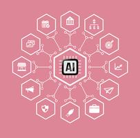 AI Artificial intelligence Technology for business and finacial icon and design element vector