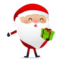 Happy Christmas character Santa claus cartoon vector