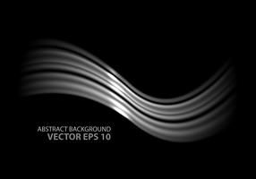 Abstract silver wave on black design luxury background vector illustration.