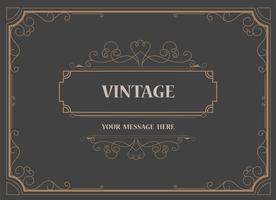 Vintage Ornament Greeting Card Vector Template