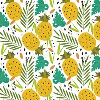 Tropical Pineapples Pattern vector