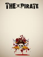 The pirate blank template vector