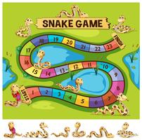 Boardgame template with snakes crawling vector