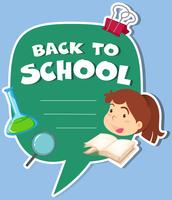 Paper design with back to school theme vector