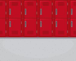 Locker in the hallway vector