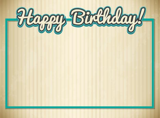 Blank birthday card template