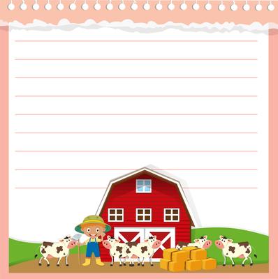 Paper design with agricultural theme