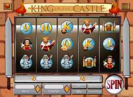 Game template wtih king and queen vector