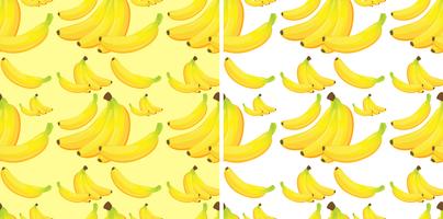 Fondo transparente con plátanos amarillos vector