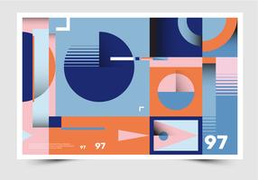 Abstract Artwork Geometric Poster Vector Flat