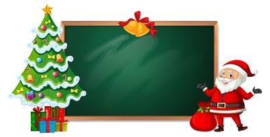 Christmas on blackboard banner vector