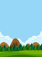 Un hermoso paisaje natural. vector