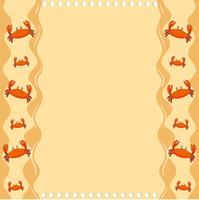 Paper design with crabs vector