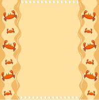 Paper design with crabs vector