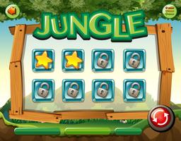 Game template with jungle theme vector