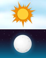 Day and night sky vector