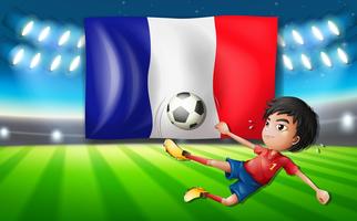 A french football player template vector