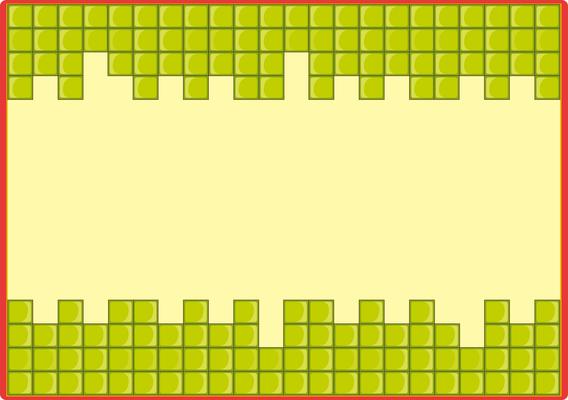 Frame template with green blocks background