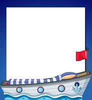 An empty template with a ship vector