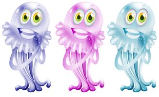 Three colorful jellies vector