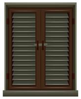 Window painted in brown color vector