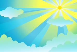 light rays in the sky vector