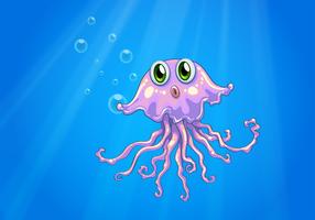 An octopus under the sea  vector