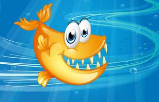 A big orange fish vector