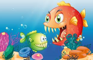 Different sea creatures vector