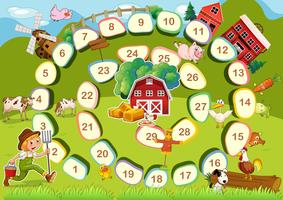 Farm board game vector