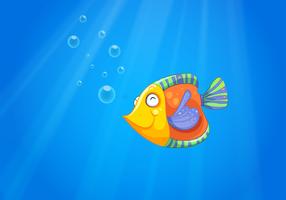 A deep ocean with a fish vector