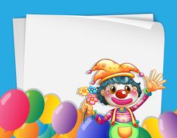 Clown banner vector