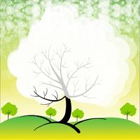 A stationery with trees vector