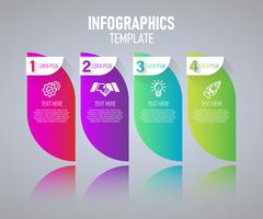 Diseño colorido de la plantilla de Infographics, elementos abstractos del grah con pasos. ilustración vectorial