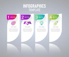 Infographics elements with 4 steps for presentation concept