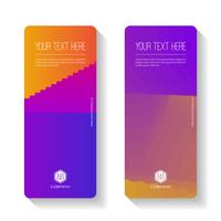 Colorful Gradient Abstract business banner template, vertical banner cards set. vector