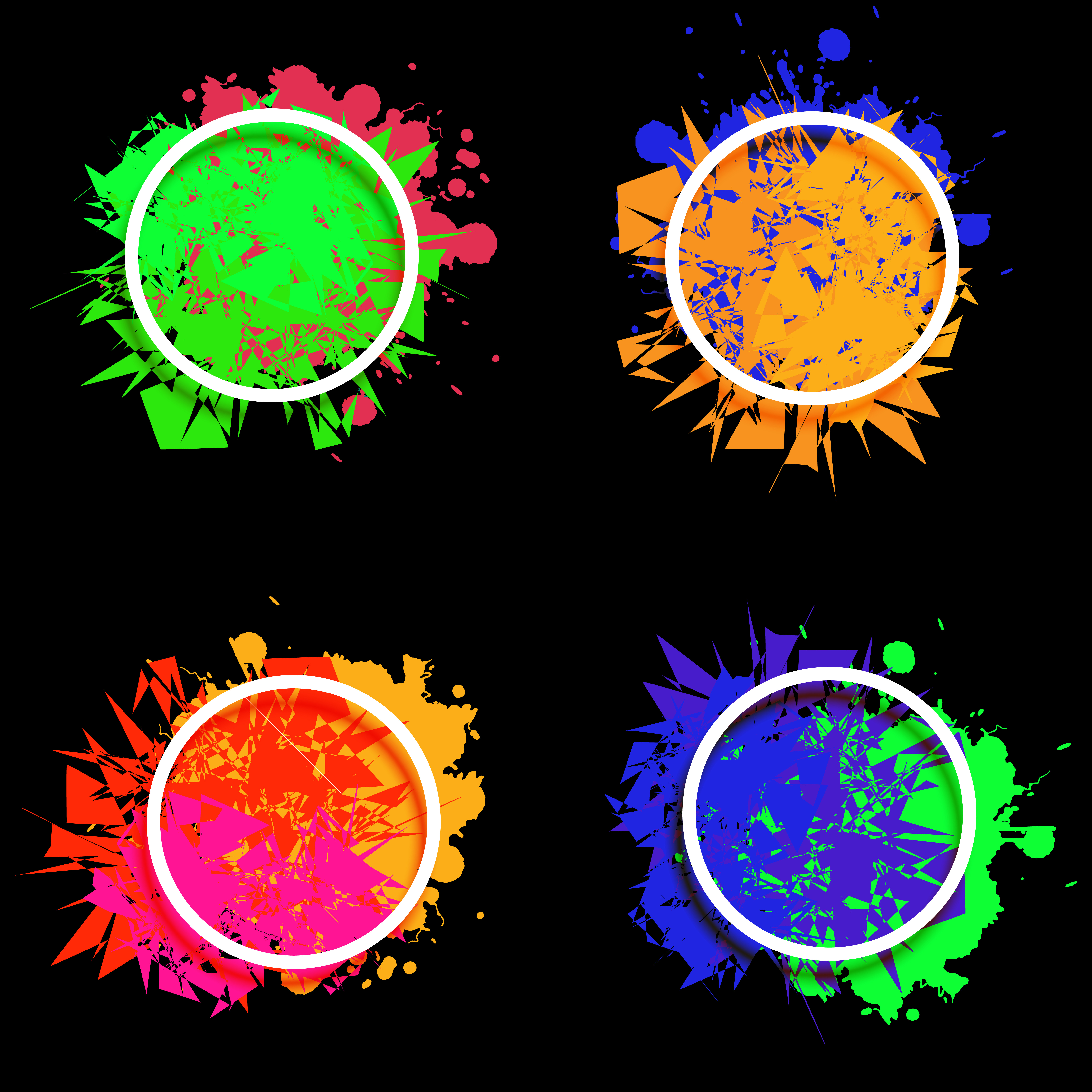 Vector Abstract Shape Banner Frame Collection Download Free